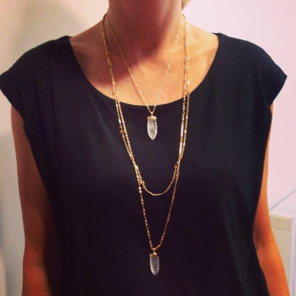 Stella + Dot Aria Necklace- gold